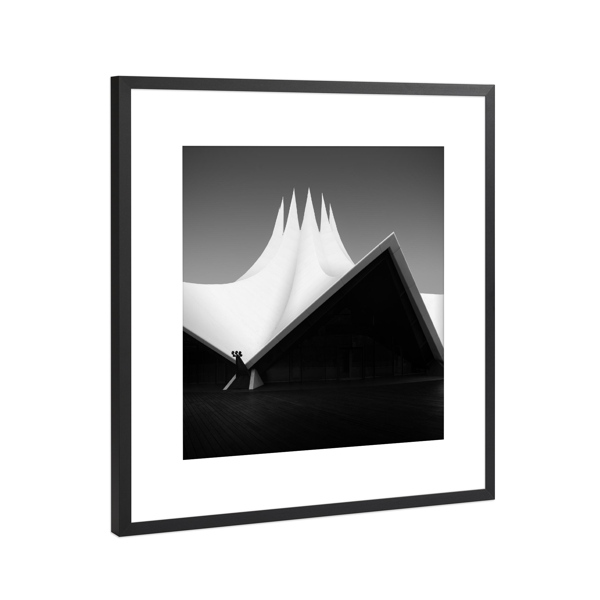 Poster mit Rahmen Schwarz (Metallic) "A Black Symphony III | Berlin" artboxONE - Städte / Berlin,Reise,Abstrakt,Schwarzweiß,Architektur
