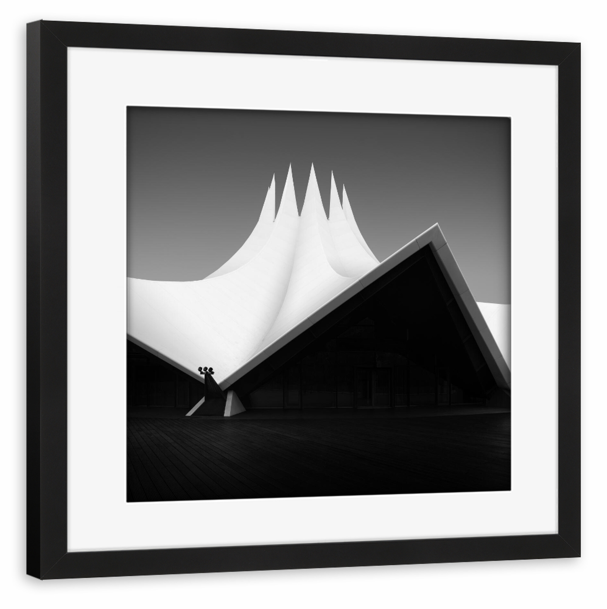 Poster mit Rahmen schwarz "A Black Symphony III | Berlin" artboxONE - Städte / Berlin,Reise,Abstrakt,Schwarzweiß,Architektur