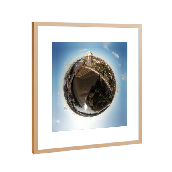 Poster mit Rahmen Kupfer "Hamburg - Entenwerder, Holiday Inn" artboxONE - Städte,Städte / Hamburg,Reise,Architektur,Reise / Länder