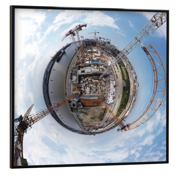 Poster mit schwarzem Rahmen 30x30 cm "Baustelle Hamburg-Hafencity" artboxONE - Städte,Städte / Hamburg,Reise,Architektur,Reise / Länder