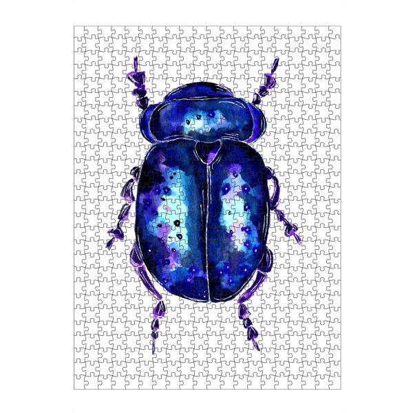 artboxONE Puzzle "Blue and Purple Beetle" artboxONE - Tiere - Beetle,Bugs,Insect,Animal,Purple,Blue,Leaf beetle,Nature,Wildlife,Insekt,Käfer