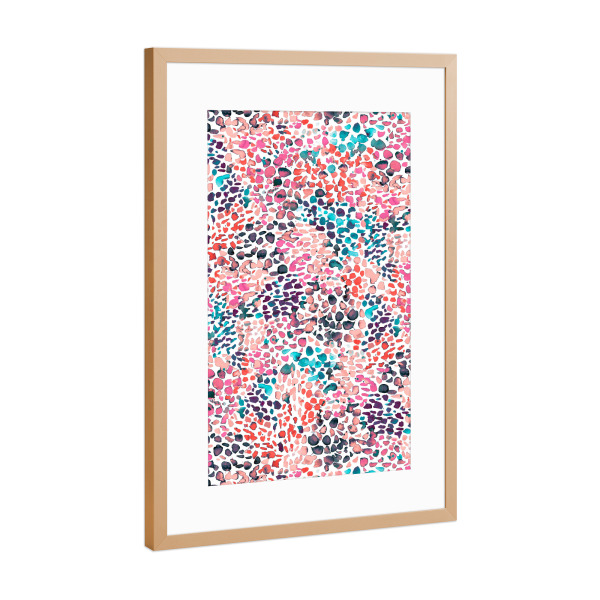 Poster mit Rahmen Kupfer "Speckled Watercolor Pink" artboxONE - Abstrakt,Für Mama,Festivals