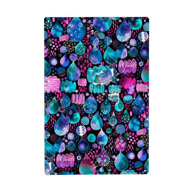 Holzbild "Rain Drops Stitched Neon" artboxONE - Für Kinder,Abstrakt,Für Mama
