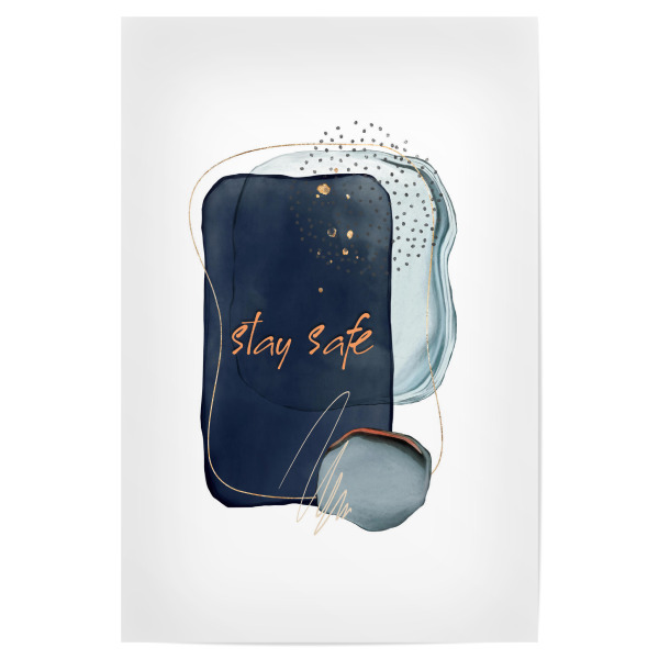 Poster 30x20 cm "Stay safe zen art" artboxONE - Typografie,Abstrakt,Geometrie