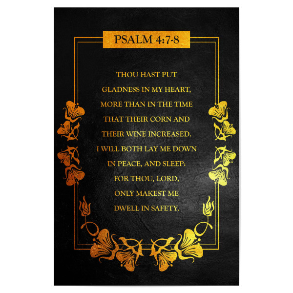 Poster "Psalm 4:7-8" artboxONE - Typografie