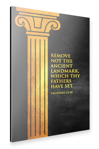 Alu-Dibond "Proverbs 22:28" 30x20 cm artboxONE