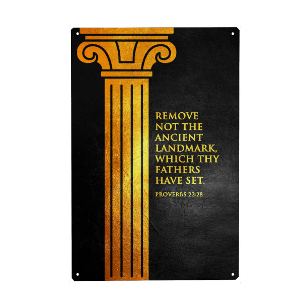 Metall Poster "Proverbs 22:28" artboxONE - Typografie