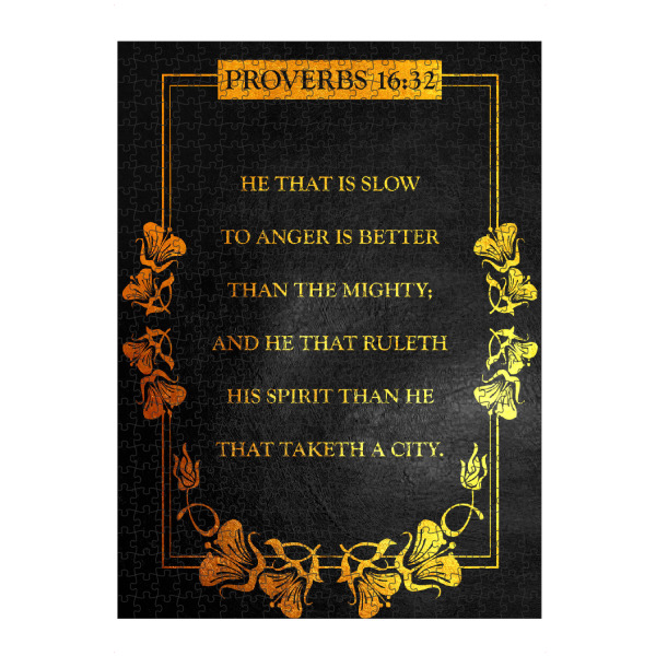 artboxONE Puzzle "Proverbs 16:32" artboxONE - Typografie
