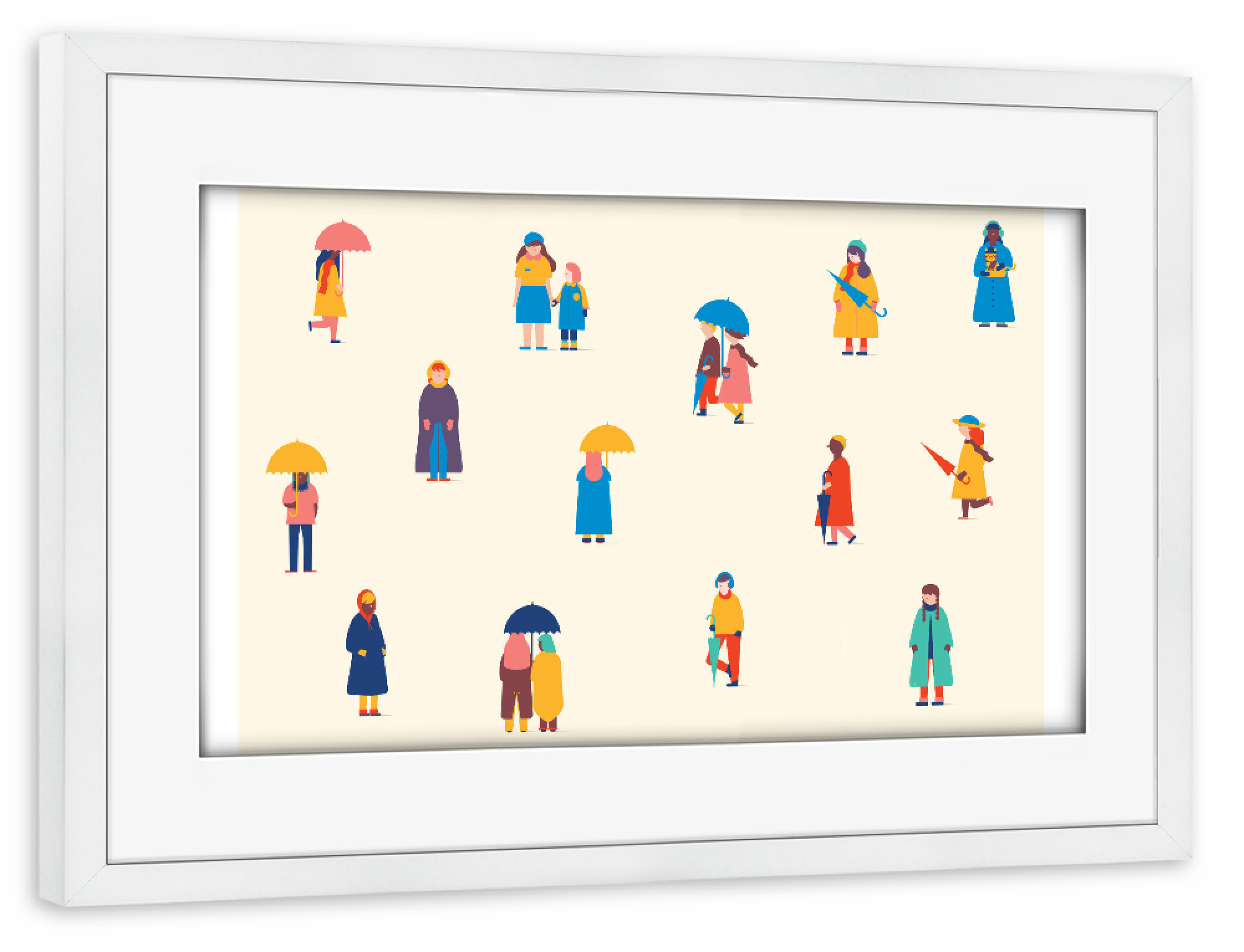 Poster mit Rahmen weiß "Wintry" artboxONE - Für Kinder,Menschen