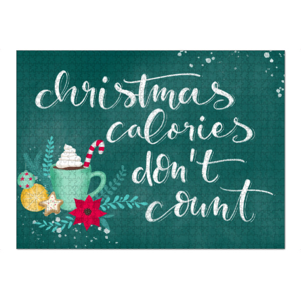 Puzzle Ravensburger "Christmas calories green" artboxONE - Typografie,Essen & Trinken,Weihnachten,Lustig