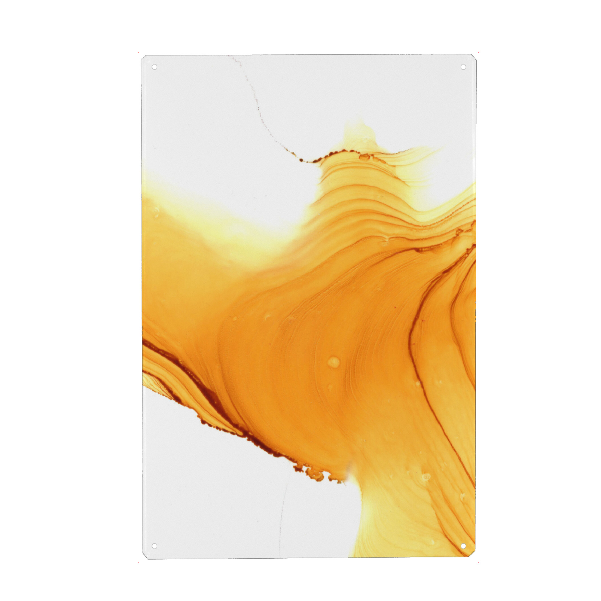 Holzbild "Gelb X" artboxONE - Abstrakt - Abstract,Bloom,Art,Kunst,Abstrakt,Fluid,Pouring,Alkohol,Alcohol,Painting,Illustration,Decor,Design,Ink,Tinte
