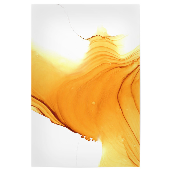 Poster "Gelb X" artboxONE - Abstrakt - Abstract,Bloom,Art,Kunst,Abstrakt,Fluid,Pouring,Alkohol,Alcohol,Painting,Illustration,Decor,Design,Ink,Tinte