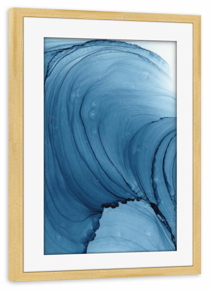 Poster mit Rahmen kiefer "Meer Wellen" artboxONE - Abstrakt