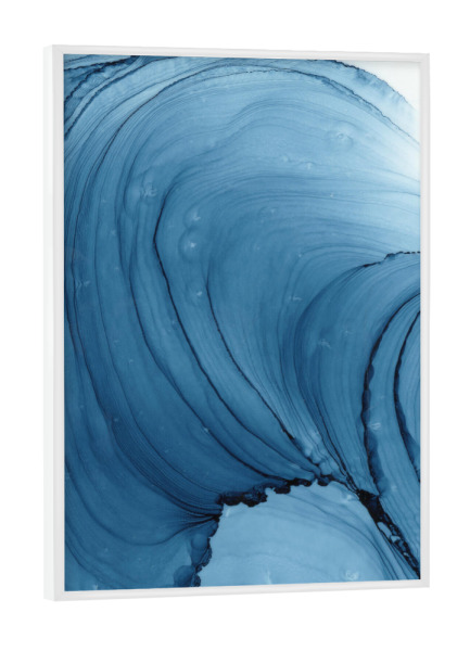 Poster mit weißem Rahmen "Meer Wellen" artboxONE - Abstrakt