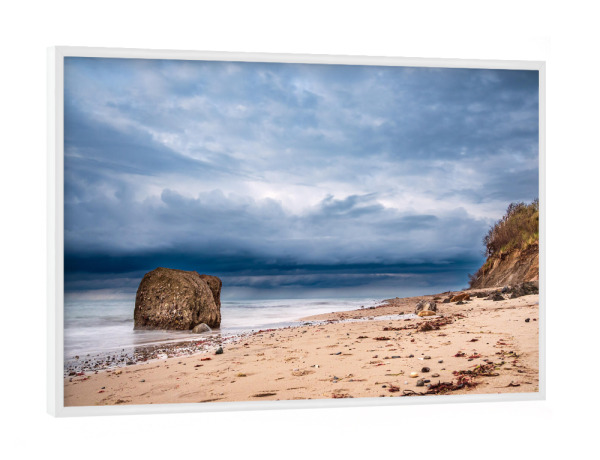 Poster mit weißem Rahmen "Strand bei Meschendorf" artboxONE - Natur,Reise,Reise / Strand und Meer