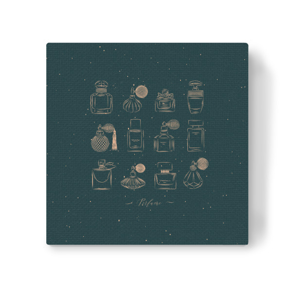 Leinwandbild "Perfume vintage bottles green" artboxONE - Für Kinder,Fashion,Für Mama,Für Papa