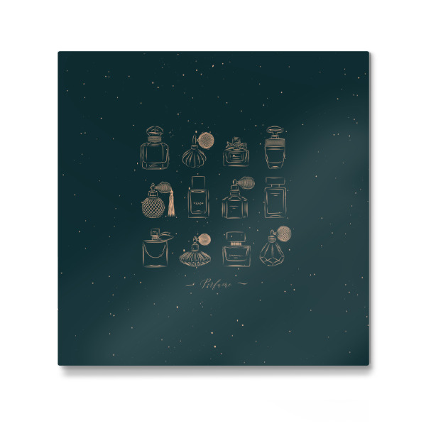 Galerie-Print "Perfume vintage bottles green" 30x30 cm artboxONE