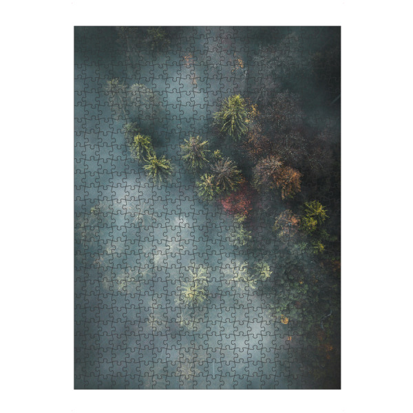 Puzzle Ravensburger "Nebeliger Wald von oben" artboxONE - Natur,Reise,Floral