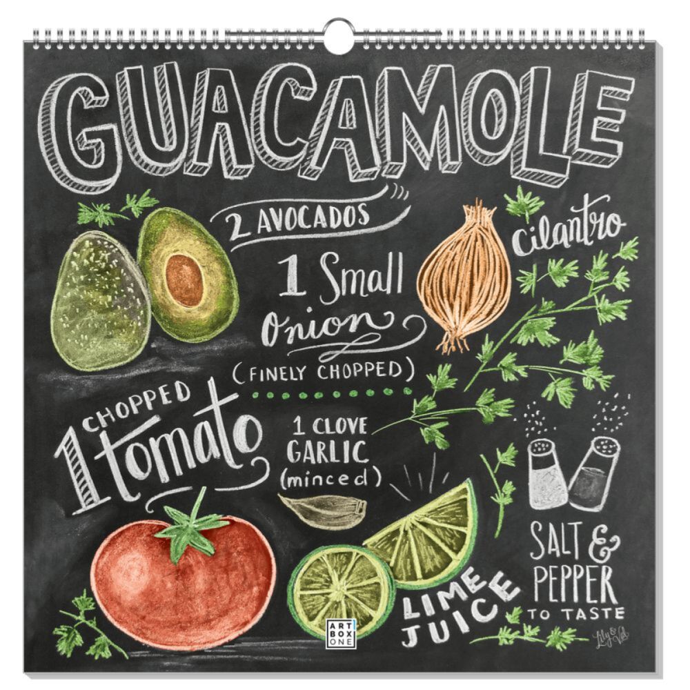 artboxONE Wandkalender Quadratisch XXL 2026 Seasonal Recipes Rezepte