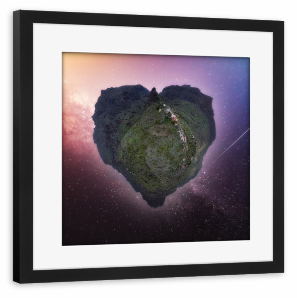 Poster mit Rahmen schwarz "Teneriffa - Masca-Schlucht (Kunst)" artboxONE - Natur,Reise,Reise / Strand und Meer,Reise / Länder