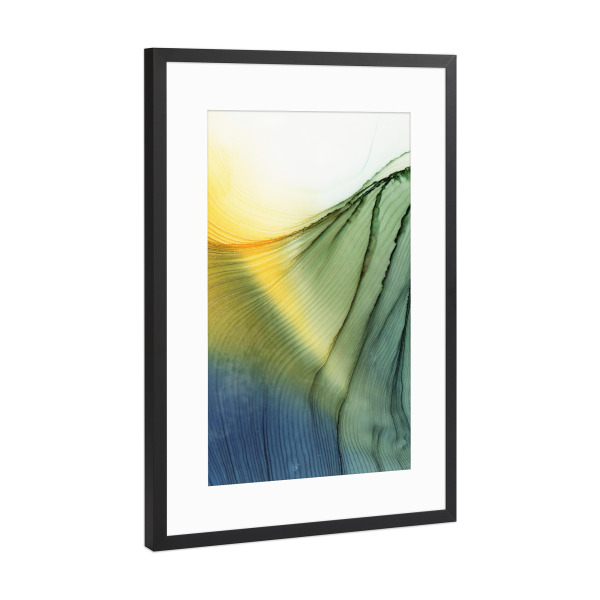 Poster mit Rahmen Schwarz (Metallic) "Abstract Wald" artboxONE - Abstrakt
