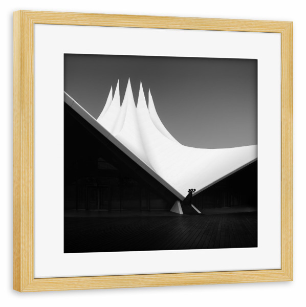 Poster mit Rahmen kiefer "A Black Symphony I | Berlin" artboxONE - Städte / Berlin,Reise,Abstrakt,Schwarzweiß,Architektur