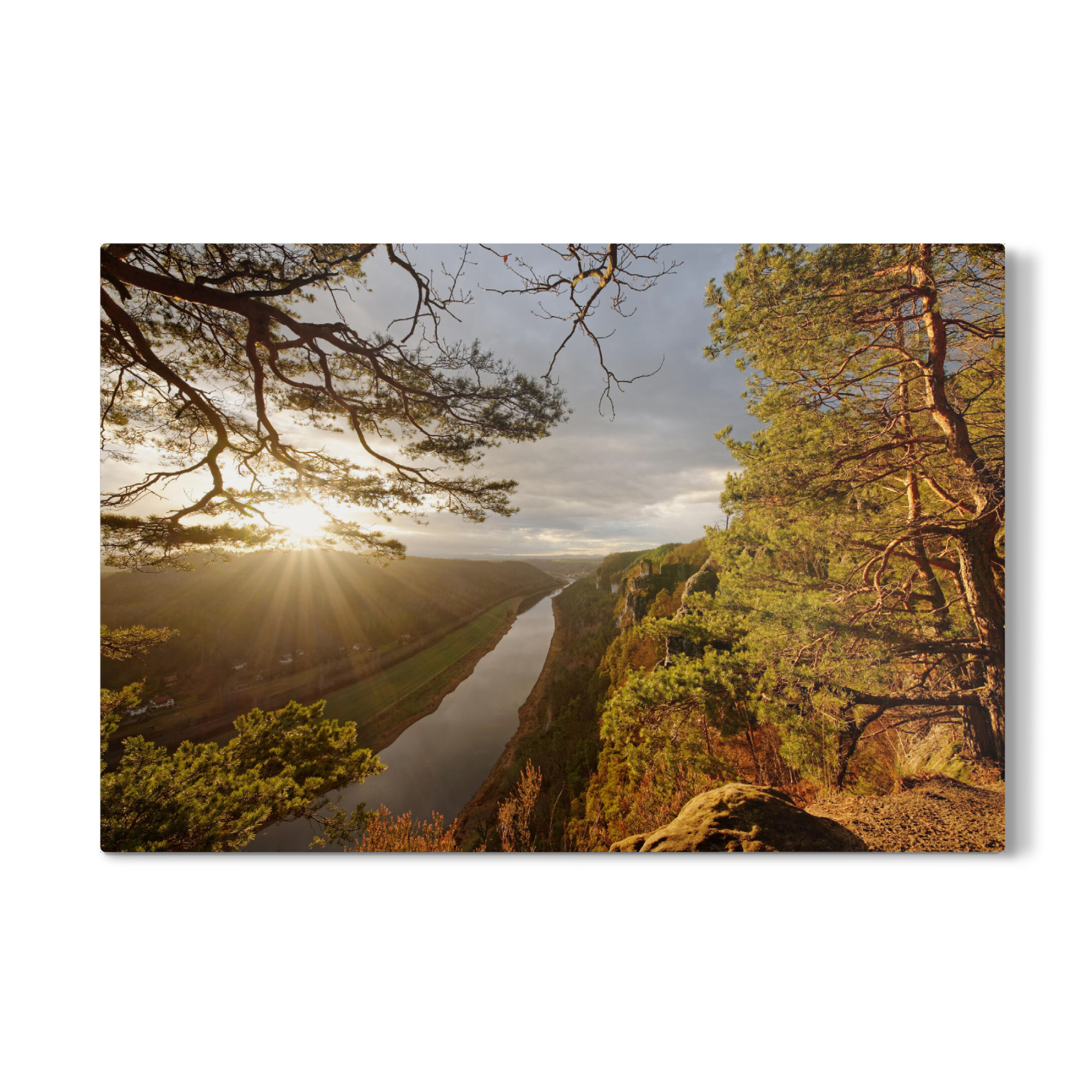 Galerie-Print "Abendlicht im Elbsandsteingebirge" 30x20 cm artboxONE