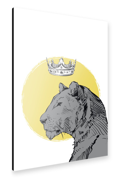 Alu-Dibond "Lion queen" 30x20 cm artboxONE