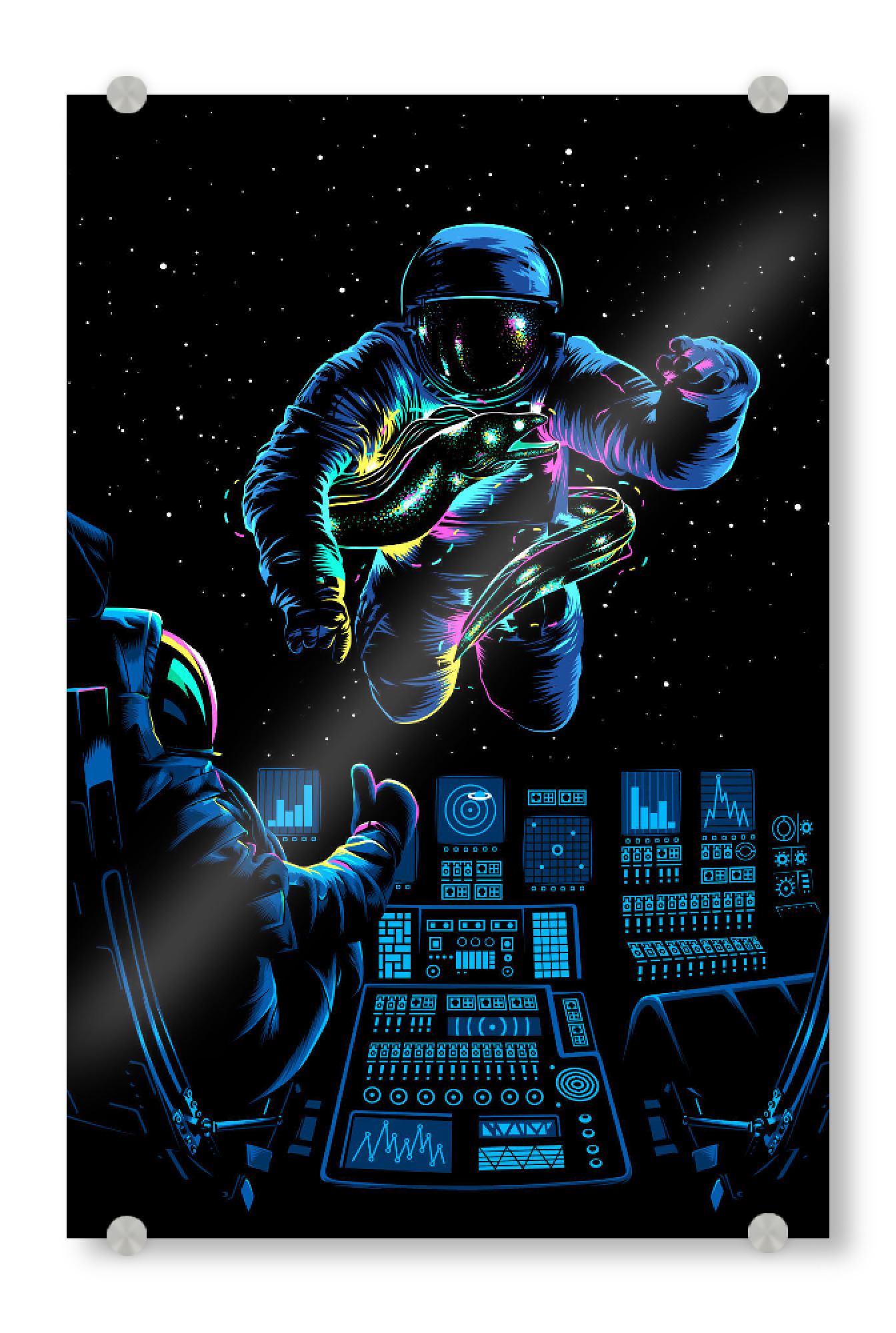 Acrylglasbild "Astronauts" artboxONE - Fiktion,Galaxy