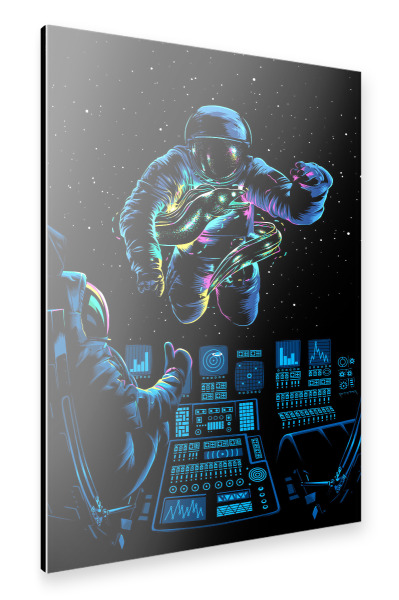 Alu-Dibond "Astronauts" 30x20 cm artboxONE