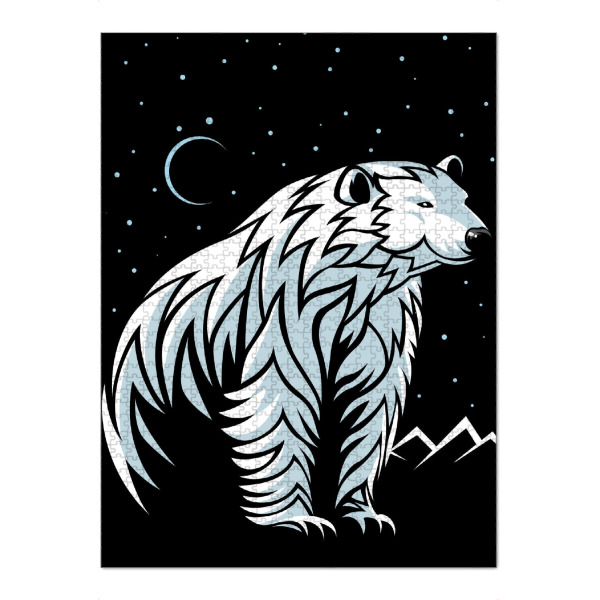 Puzzle Ravensburger "Tribal Polar Bear" artboxONE - Tiere,Streetart,Galaxy