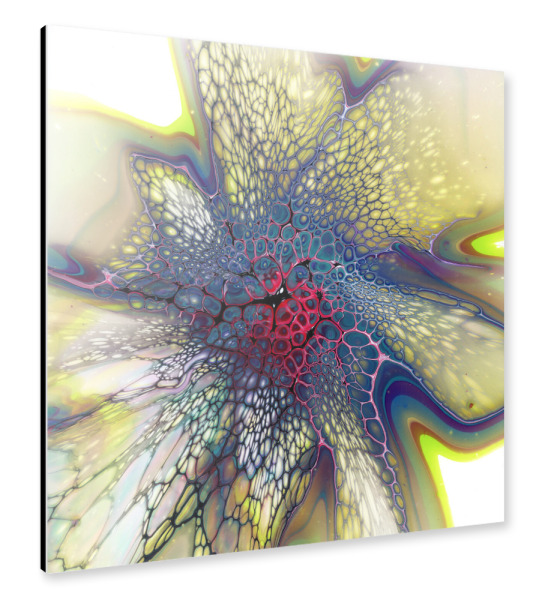 Alu-Dibond "Colorful Bunt Lacing Art" 30x30 cm artboxONE