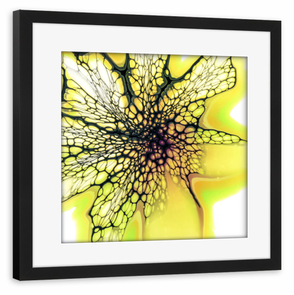 Poster mit Rahmen schwarz "Lemon Lacing" artboxONE - Abstrakt