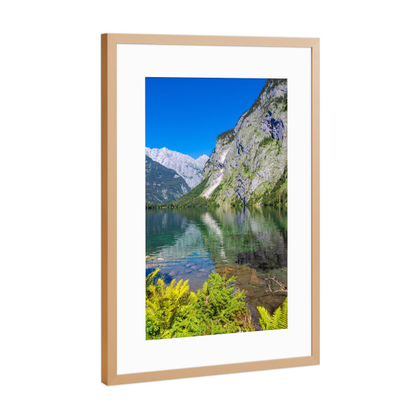 Poster mit Rahmen Kupfer "Der Obersee in Bayern" artboxONE - Natur,Reise