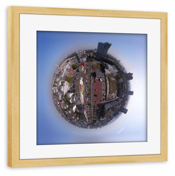 Poster mit Rahmen kiefer "Reeperbahn, Tanzende Türme in HH" artboxONE - Städte,Städte / Hamburg,Reise,Architektur,Reise / Länder