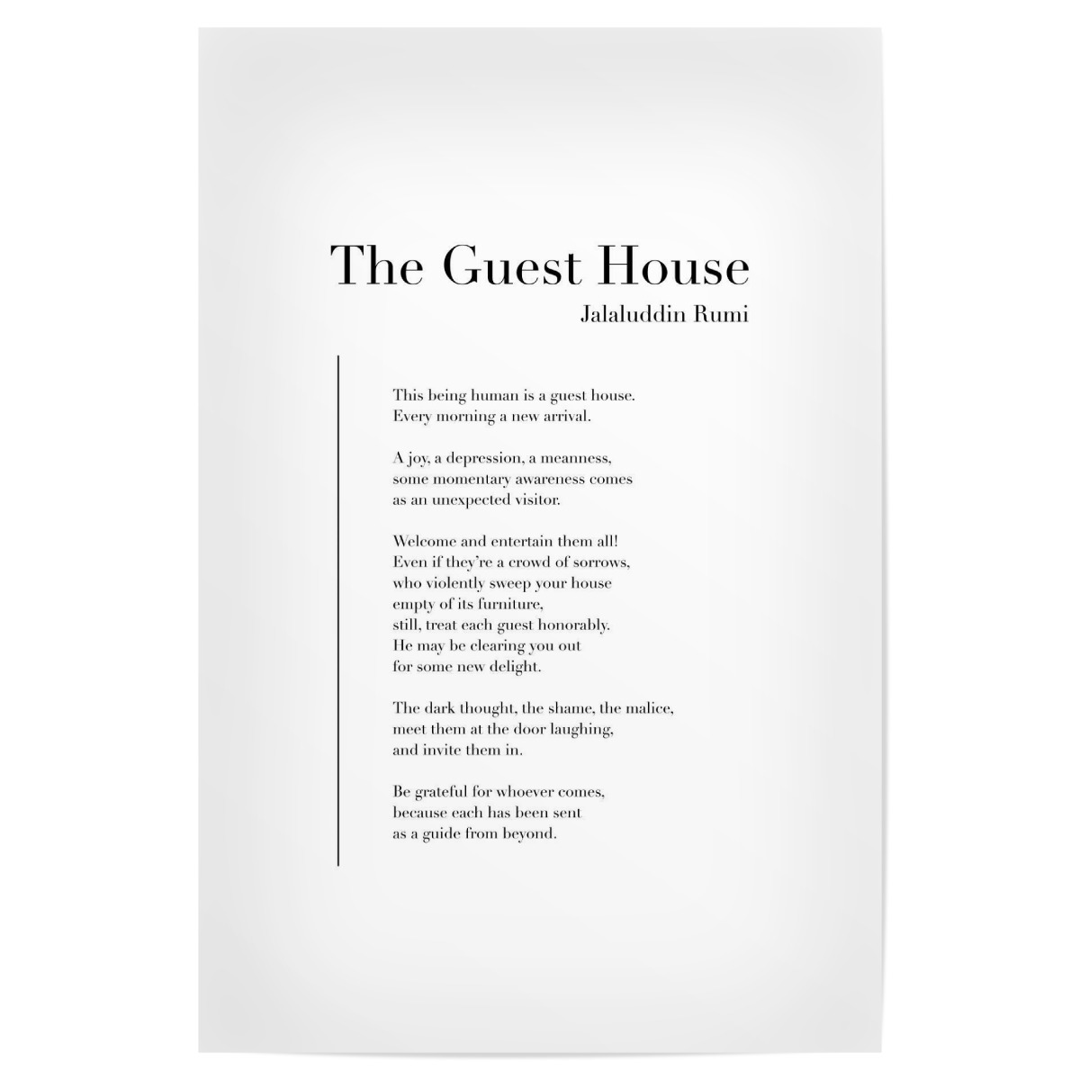 The Guest House By Rumi Als Poster Bei Artboxone Kaufen