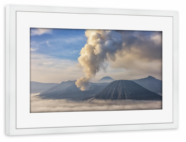 Poster mit Rahmen weiß "Bromo National Park" artboxONE - Natur,Reise,Reise / Asien,Reise / Länder