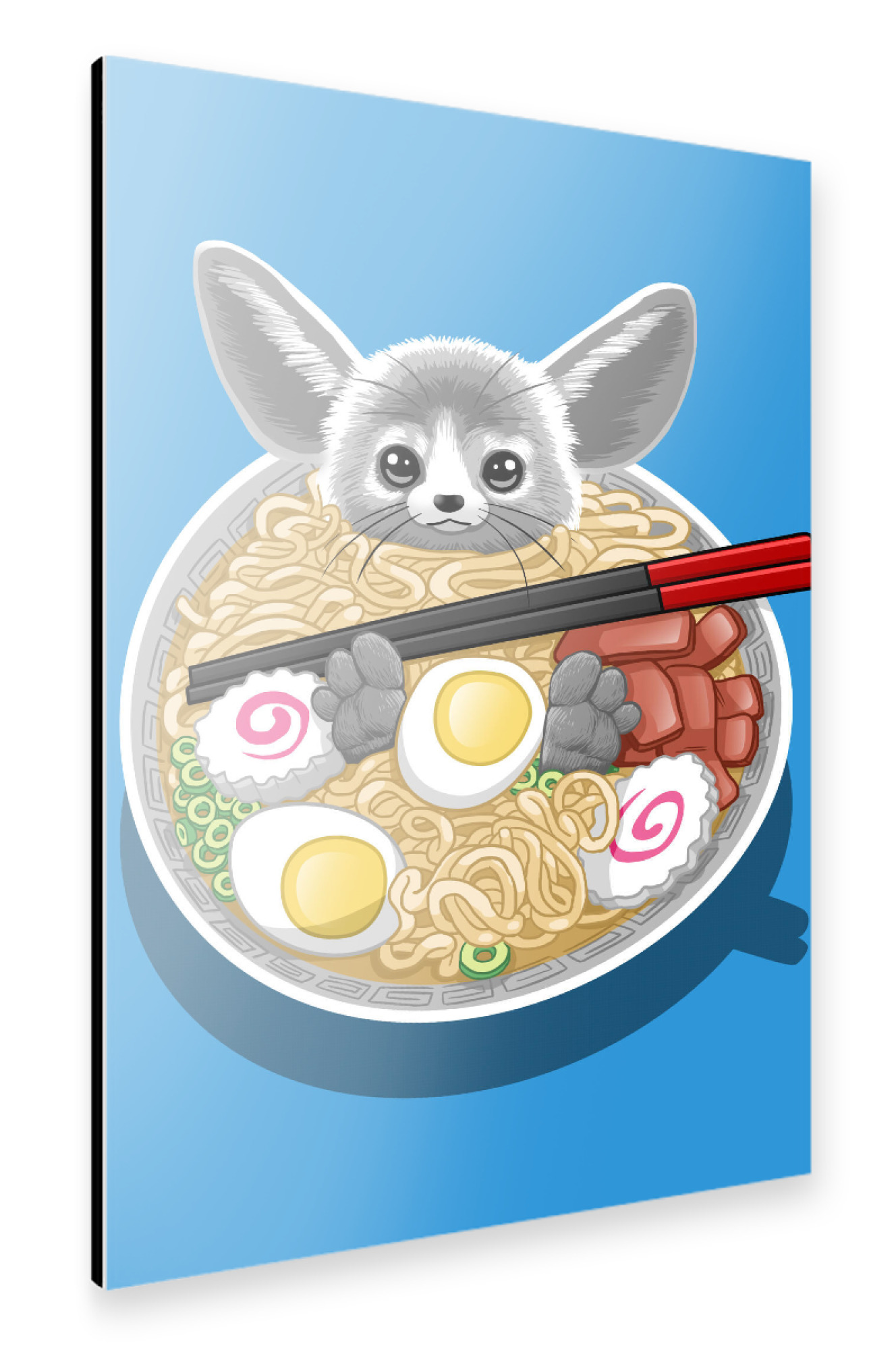Alu-Dibond "Ramen rabbit" 30x20 cm artboxONE