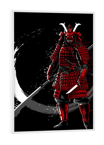 Poster mit weißem Rahmen "Circle ZEN Samurai" artboxONE - Menschen,Städte / Tokio,Männer