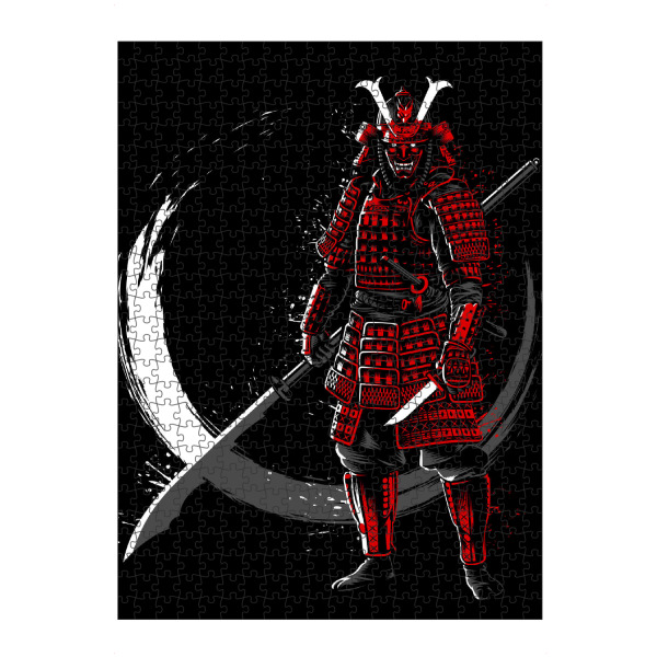 artboxONE Puzzle "Circle ZEN Samurai" artboxONE - Menschen,Städte / Tokio,Männer - Samurai,Zen,Japanese,Katana,Demon,Armor,Warrior,Krieger,Fighter