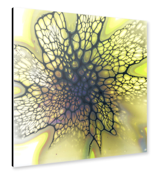 Alu-Dibond "Black Gelb green" 30x30 cm artboxONE