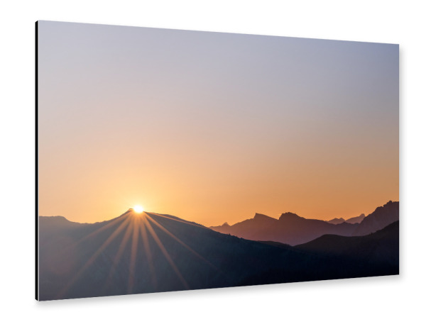 Alu-Dibond "Erste Sonnenstrahlen" 30x20 cm artboxONE