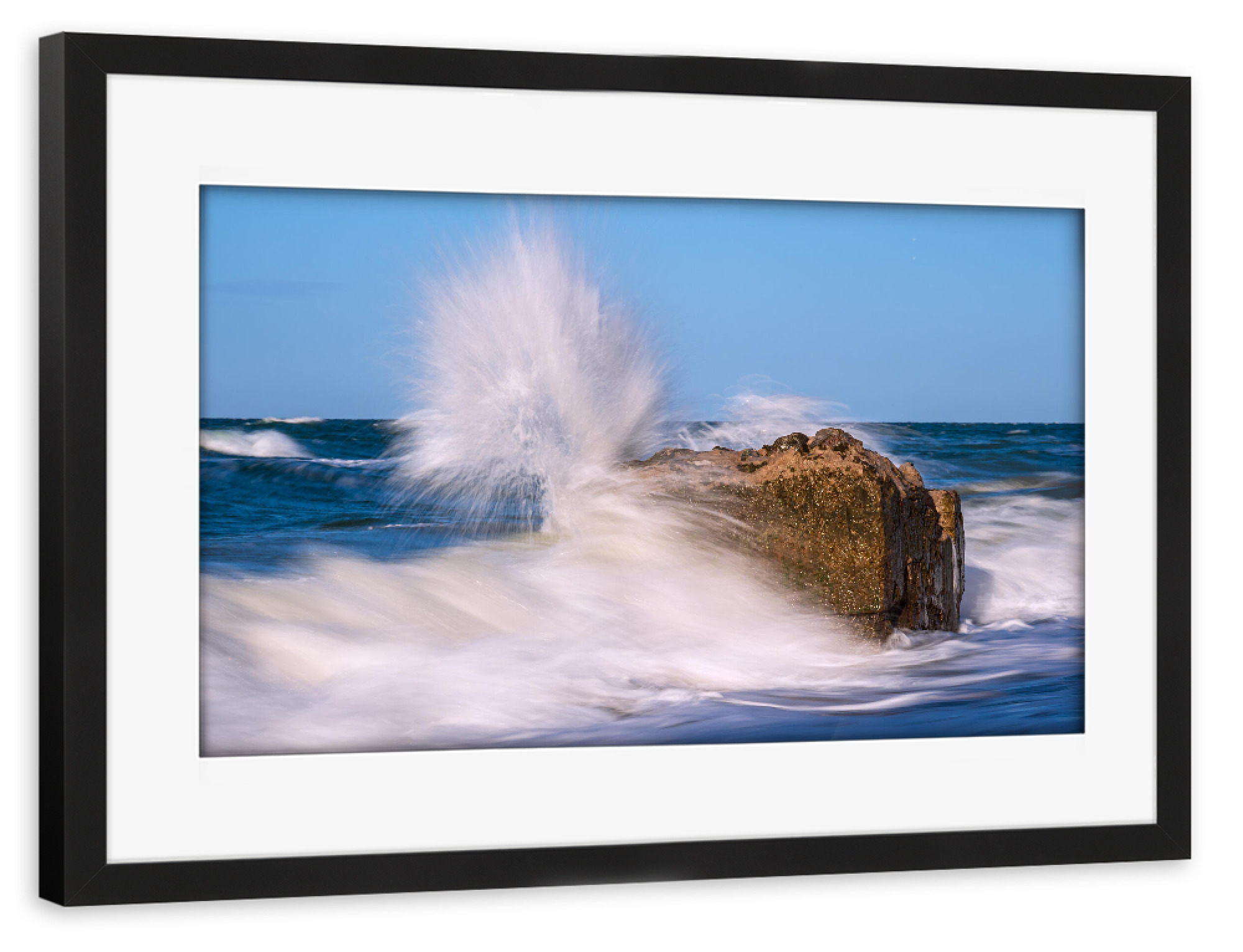 Poster mit Rahmen schwarz "Die Welle" artboxONE - Natur,Reise,Reise / Strand und Meer