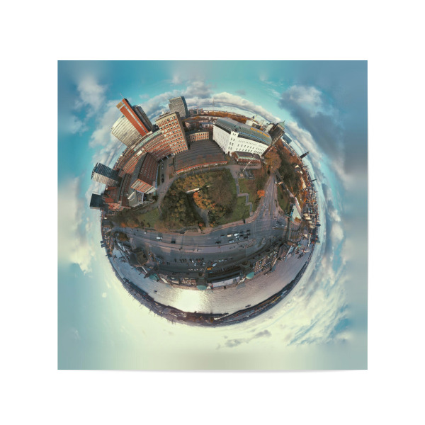 Poster 20x20 cm "Hotel Hafen Hamburg" artboxONE - Städte,Städte / Hamburg,Reise,Architektur,Reise / Länder