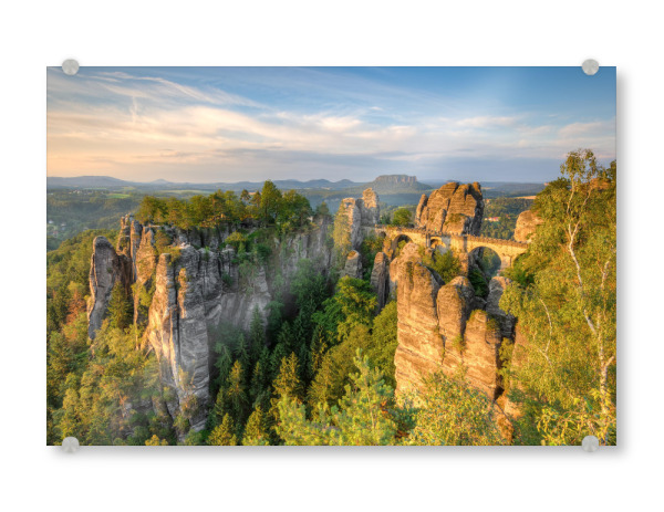 Acrylglasbild "Basteibrücke Sächsische Schweiz" artboxONE - Natur,Reise