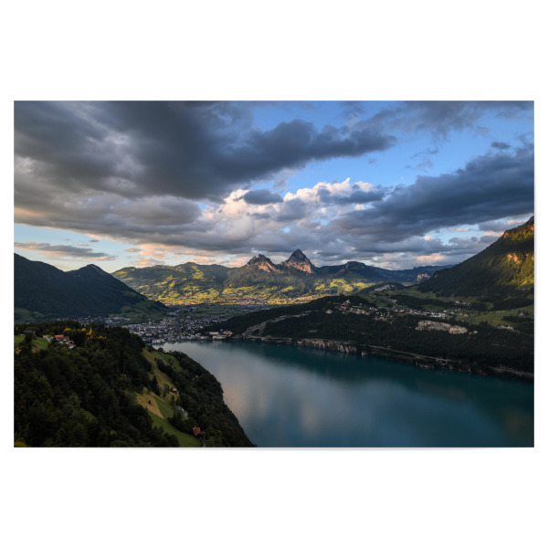 Poster "Mythen Sunset" artboxONE - Natur - Sonnenuntergang,Wolken,See,Natur,Nature,Landschaft,Landscape,Sky,Himmel,Vierwaldstättersee,Schweiz