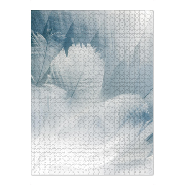 Puzzle Ravensburger "Schwanfedern" artboxONE - Natur,Tiere - Federn,Federkleid,Schwan,Höckerschwan,Natur,Nature,Feather,Closeup,Nahaufnahme