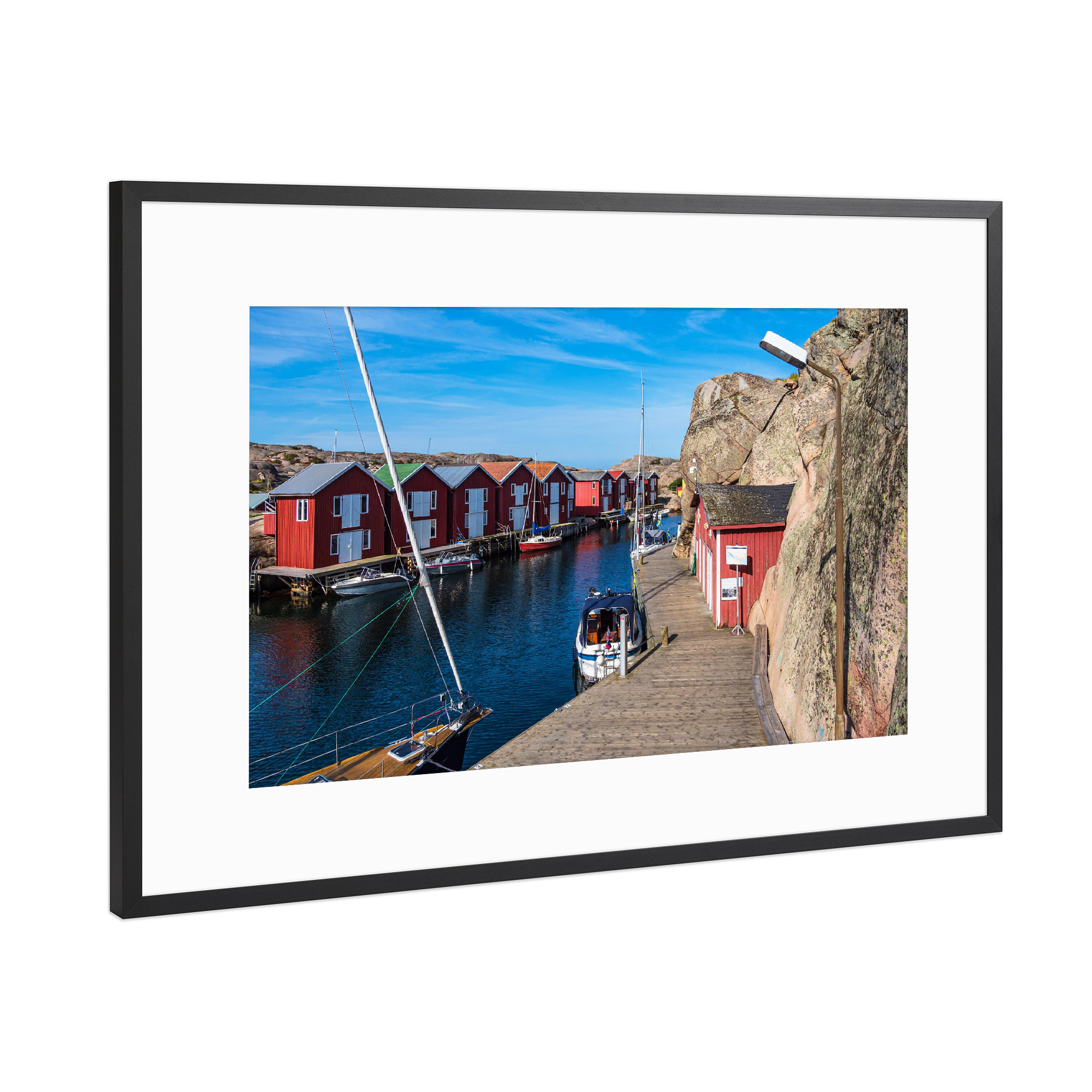 Poster mit Rahmen Schwarz (Metallic) "Smögen in Schweden" artboxONE - Natur,Architektur,Reise / Strand und Meer,Reise / Länder