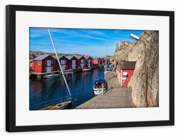 Poster mit Rahmen schwarz "Smögen in Schweden" artboxONE - Natur,Architektur,Reise / Strand und Meer,Reise / Länder