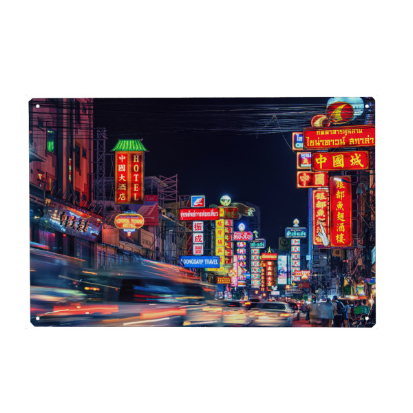 Metall Poster "Yaowarat Road" artboxONE - Städte,Architektur